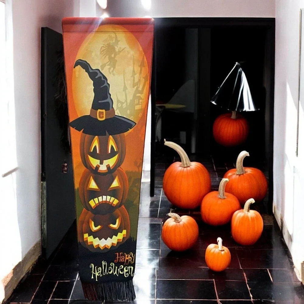 Pumpkin Stack Halloween Tapestry